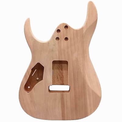 Mahogany Wood HSH Guitar Double Cutaway Body image 3