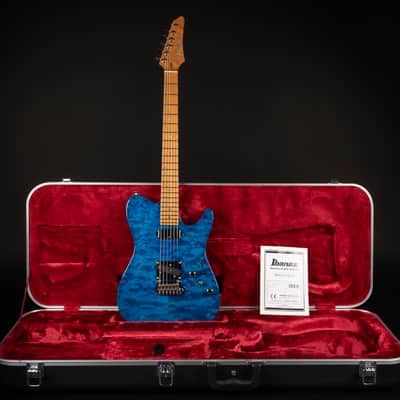 2022 Ibanez Prestige AZS2200Q-RBS - Royal Blue Sapphire | Japan Telecaster Quilted Maple Top Seymour Duncan SH Pickups Roasted Maple Neck Stainless Steel Frets Tremolo 3.5kg | OHSC
