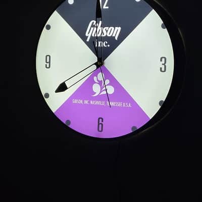 70's Style Gibson Guitars Round Light Up Wall Clock Killer Cool Man Cave/Garage Accessory image 3