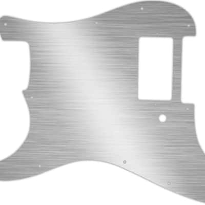 WD Custom Pickguard For Left Hand Single Humbucker Fender Stratocaster #13 Simulated Brushed Silver/Black PVC