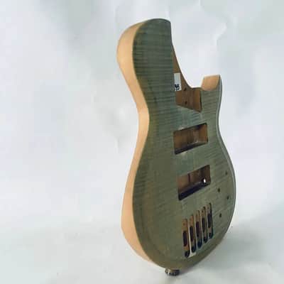 Alder Wood 5 String Bass Body with Tiger Maple Top image 4