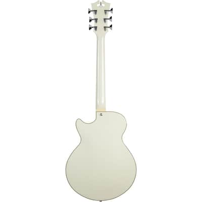 D'Angelico Guitars Premier SS Single-Cutaway Semi-Hollow Body Electric Guitar with Stopbar Tailpiece, Ovangkol Fingerboard, Champagne image 6