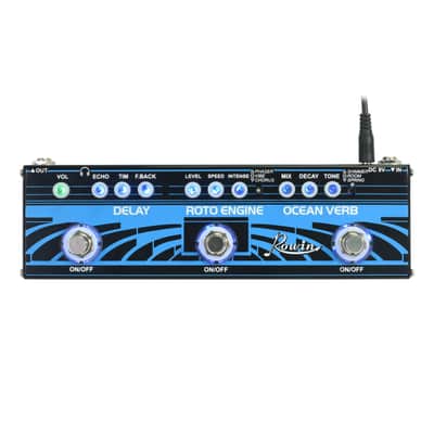 Rowin DAP-3 Guitar Multi Effect Pedal 3-In-1 Delay / Roto Engine / Ocean Verb,price include the import duty for US buyer image 2