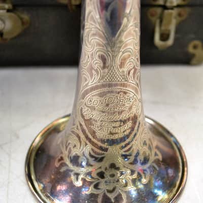 Vintage E.A. Couturier Ltd. Conical Bore Cornet with Extra Slide Valves and Carry Case image 11