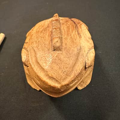 Handmade 3.5" Frog Guiro Scraper Rasper, Rhythm Fusion, with Beater-MINT image 2