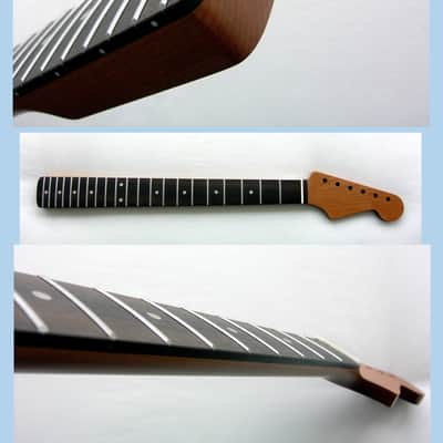 Roasted Stratocaster Guitar Neck 21-Med.JUMBO /Stainless Steel Frets / HEEL Adjust /Fits Fender, Warmoth STRAT image 1