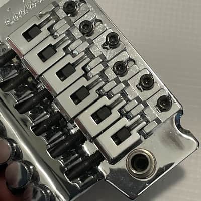 2000's Jackson Dinky Guitars JT-580 Chrome Licensed Floyd Rose Tremolo Guitar Bridge Upgraded Brass Block image 14