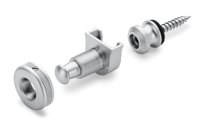 Schaller 14010301 S-Locks Strap Locks System - Satin Chrome image 1