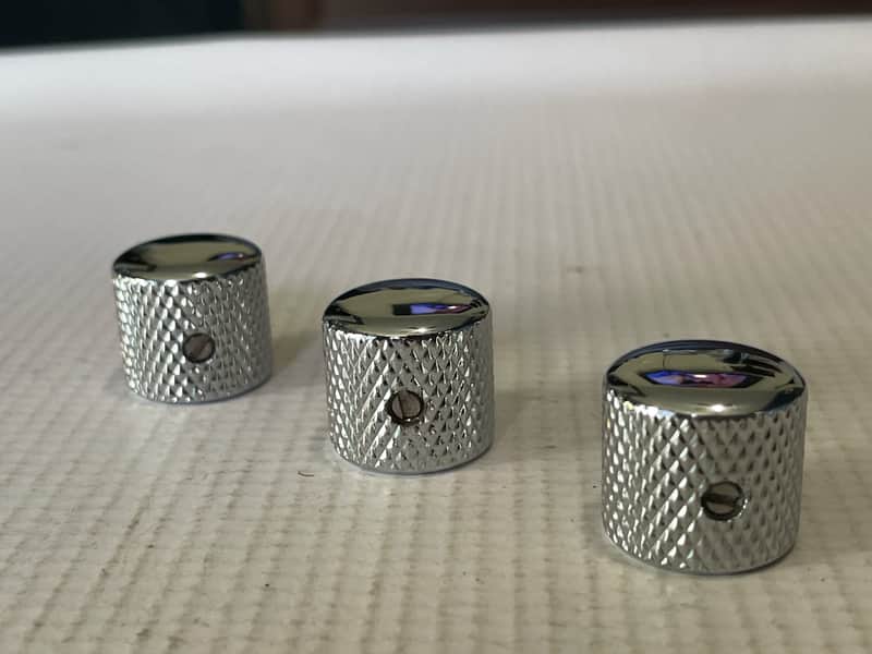 3 - 2000's Jackson Dinky Factory Chrome Dome Knobs Set Screw image 1
