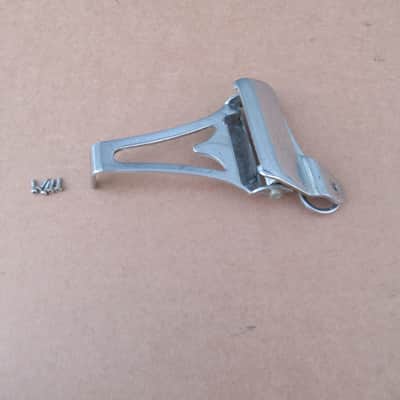 1960s Silvertone Hollow Guitar Tremolo Tailpiece Bridge Teisco Kingston Kay image 4