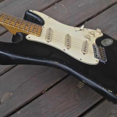 Danocaster S-Model Custom Stratocaster Reverse Telecaster Headstock 2015 Black image 6