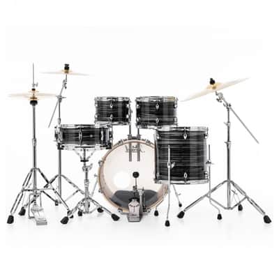 Pearl Export Graphite Silver Twist 5 Piece Drum Kit including PX Cymbals (20", 10", 12", 14", 14" Snare) image 4