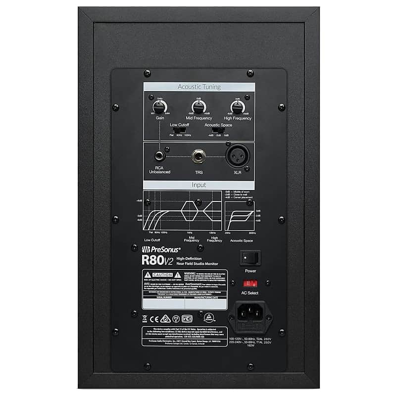 PreSonus R80 V2 2-Way Active Studio Monitor (Single) image 2