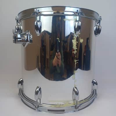 Slingerland 15x15"Chrome Over Wood Power Mega-Tom Magnum Vintage 3ply Maple Drum image 5