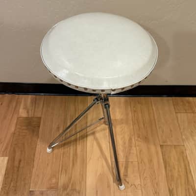 Vintage 60's Slingerland Round Drum Throne w/ White Top (Rm4) image 2