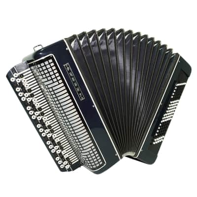 Converter Bayan Rubin 7 Free Bass and Stradella, 120 Bass Button Accordion, Vintage Russian Bayan Accordian with Straps and Case, 2717 image 2
