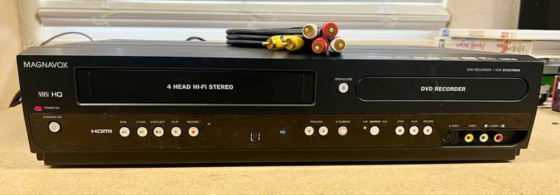Magnavox ZV427MG9 DVD Recorder VCR Combo w/ RCA Cables; Tested image 1