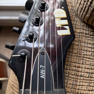 ESP LTD AW-7 Alex Wade Signature Guitar 2015 Blood Red Sunburst image 4