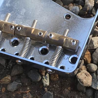Relic Tele Ashtray Bridge Nickel Old Aged Compensated Brass Saddles For Fender image 3