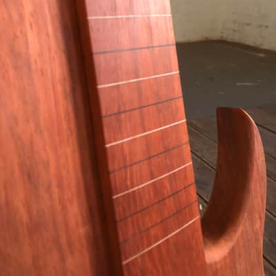 WyRd XL fretless 4 string bass guitar by Jon Letts 27” -2023- Padauk image 1