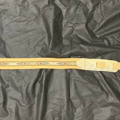 LM LS32-T 2" Southwestern faux Snake End - Suede TAN New Guitar Strap image 2