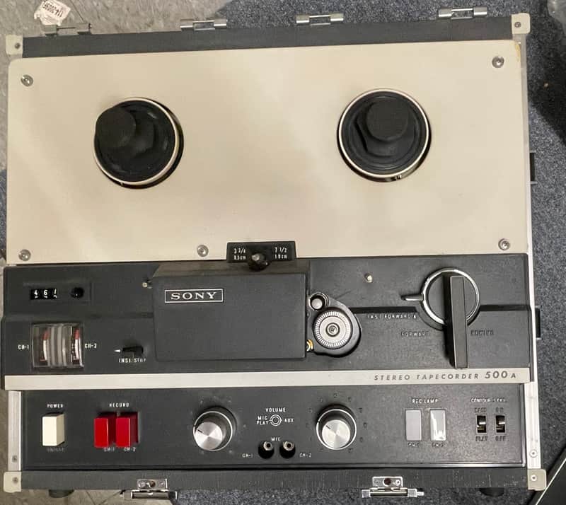 Sony TC-500A Reel Tape Player Recorder w/Speakers image 1
