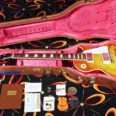 2014 Gibson Les Paul 1959 Custom Shop 59 Historic R9 Gloss ~ Only 7.7 LBS ~ Sunrise Teaburst image 12