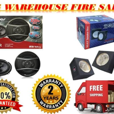 Pioneer TS-A1670F 6-1/2" Car Audio 3-Way Coaxil Speakers & 6.5" Speaker Box image 1