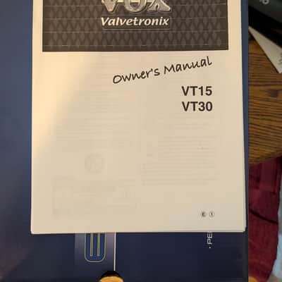 Vox VT30 Valvetronix. 30 Watt with Tube, With Foot Switch, With Owners 26 page Manual image 10