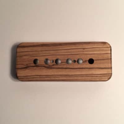 Guilford Zebrawood P-90 Pickup Cover for Gibson/Lollar and others - 1 Cover  Natural Wood image 2