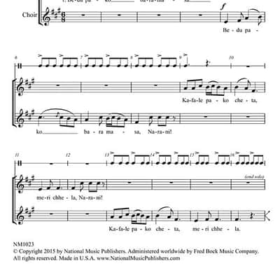 Bedu Pako Baramasa National Emerson Fred Bock Sa Arranger Meghan image 2