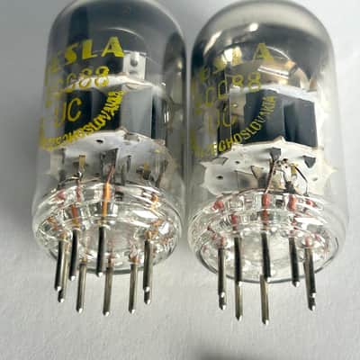 2 x NOS Tesla ECC88 "GOLD GRID / GOLD FRAME" tubes, 03.1963/03.1963 Telefunken CCa sound at a fraction of the price. Paired, measured image 5