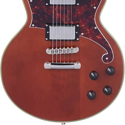 D'Angelico Deluxe Atlantic Electric Guitar - Matte Walnut with Stopbar Tailpiece image 1