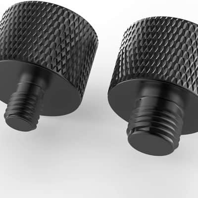 Mic Stand Adapter 5/8 to 3/8 and 5/8 to 1/4 Mic Thread Screw Adapter Combo Pack For Microphone Mounts and Stands 2 Pack Black image 3