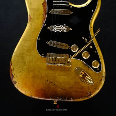 Fender American FSR Deluxe Stratocaster 24k Pure Gold Leaf ‘69 Custom Shop Abigail Ybarra pups Relic image 1