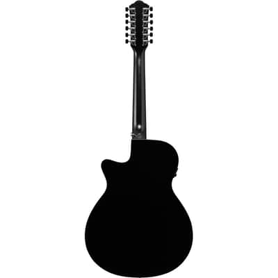 Ibanez AEG5012 AEG Series Single-Cutaway 12-String Acoustic Electric Guitar, Black image 2