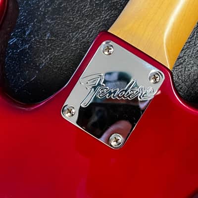 1995 Fender American Standard Jazz Bass Crimson Burst image 6