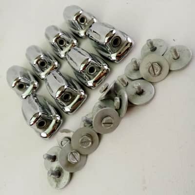 Slingerland 1+ Floor/Tom/Snare Drum Lugs Chrome Vintage 70s Small Sound King*EXC image 3