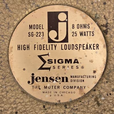 Vintage Jensen SG-223 Sigma High Fidelity 12'" Loudspeaker Tested image 6