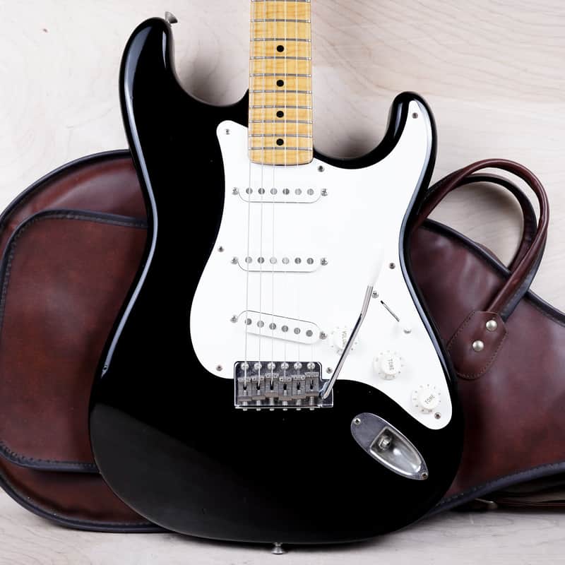 Fender 40th Anniversary ST54-70AS Stratocaster Reissue MIJ 1994 Black Japan w/ Foto Flame Neck w/ Bag image 1
