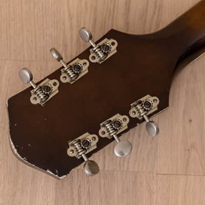 1957 Harmony H62 Vintage Archtop Electric Guitar Sunburst w/ Gibson P-13 Pickups, Case image 5
