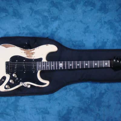Custom Strat Nitro White Relic "Stars & Skull" 2018 image 2