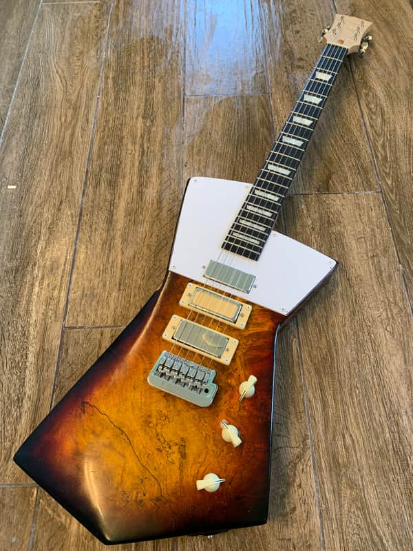 Warmoth St. Vincent Copy Solid Spalted Maple Burst image 1