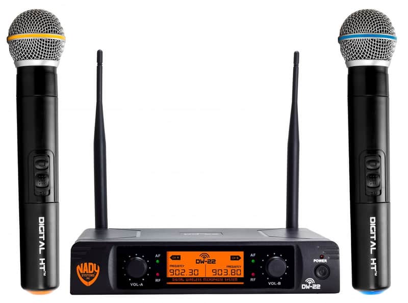Nady DW-22 HTHT Dual Wireless Handheld Microphone System – Fixed UHF frequency image 1