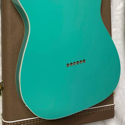 NEW! Fender Custom Shop Flamethrower Telecaster Custom - NOS - Modern Specs - Texas Special Pick-Ups - AAAA Flamed Neck -Seafoam Green - Authorized Dealer - 8lbs - G07232 image 10