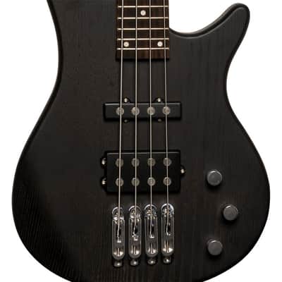 Stagg Fusion 3/4 Size Black Electric Bass Guitar With Solid Ash Body image 4