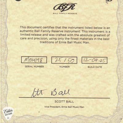 Ernie Ball Music Man BFR Majesty 7 - Blue Ink #25/50 image 18