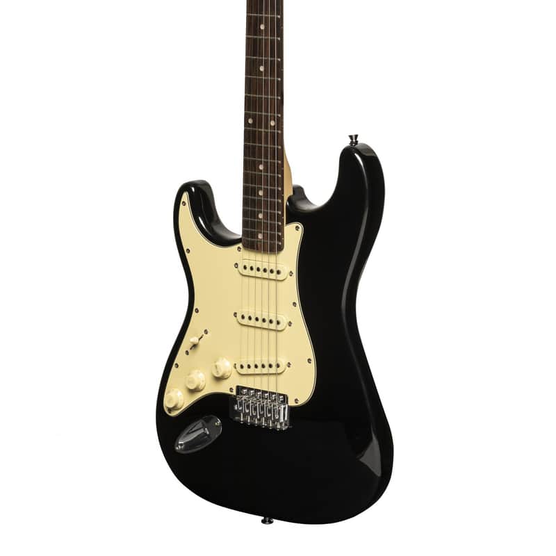 Stagg SES-30-BK LH S Style Gloss Black Lefthand image 1
