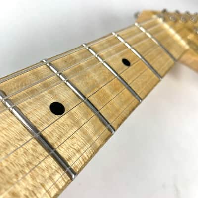 Oswald Thinline S-Style Guitar - Trans Grey Hand Made Netherlands W Hard Shell case image 3