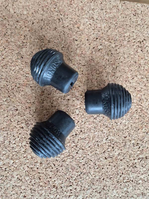 Sonor NOS Rubber feet for Cymbal / Snare stands ~2000 - Black image 1